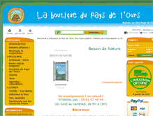 Tablet Screenshot of boutique.paysdelours.com